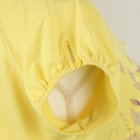 The North Face Women's Medium Yellow Leaf Scoop Neck Puff Sleeve Tech Tee - Picture 6 of 9